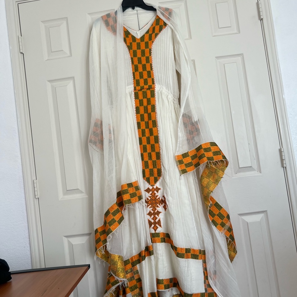 Ethiopia Eritrea traditional dress long sleeve cotton